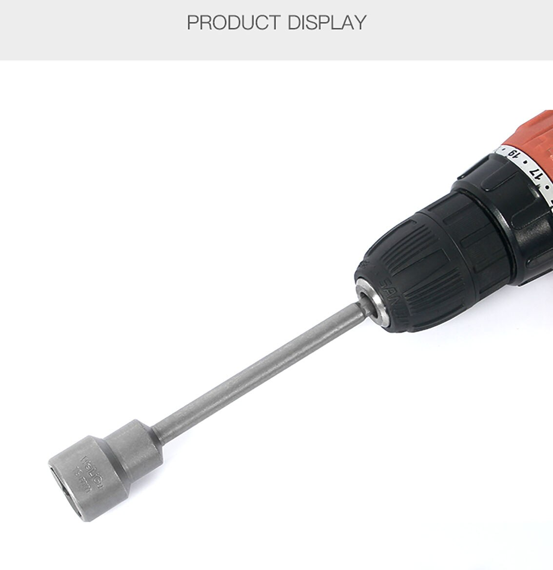 1Pcs 5mm-19mm Lengthen Hex Socket Sleeve Bit Nut Driver for Power Drills Impact Drivers Hand Drills Tools Parts Length 150mm