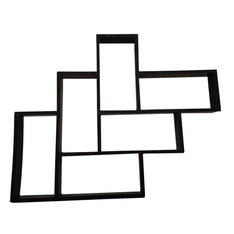 Diy l-formet rektangulær gå maker form gjenbrukbar betong molding hage gårdsplass plen hage gangvei fortau belegningsformer: misligholde tittel