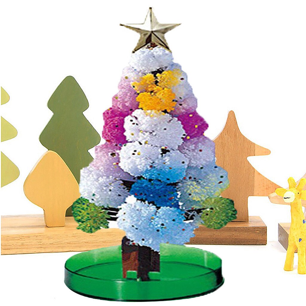 1Pc Novelty Kerstcadeau Papier Boom Mini Kleurrijke Magic Groeiende Boom Speelgoed Voor Kinderen Voor Woninginrichting Delicate Feestelijke