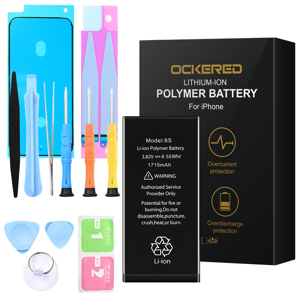 Ockered Batterie Für iPhone 6 6s 5s SE Original Kapazität Bateria Ersatz Batterie Für iPhone 7 8 6SP plus Mit Kostenlose Tools