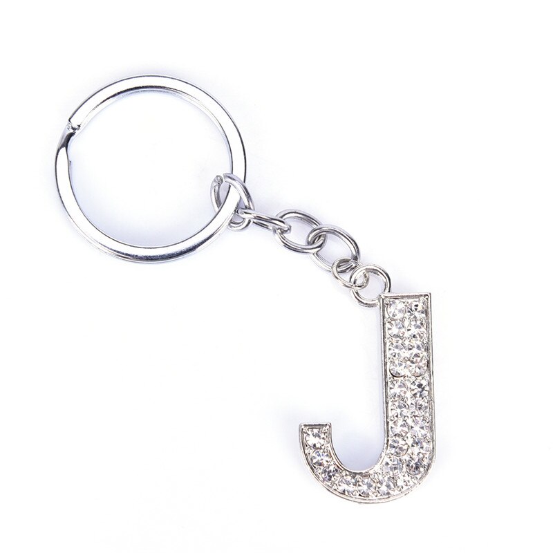 Crystal Rhinestone Alfabet Sleutelhanger Beginletter Sleutelhanger Keten Unisex Sleutelhanger Letters: J