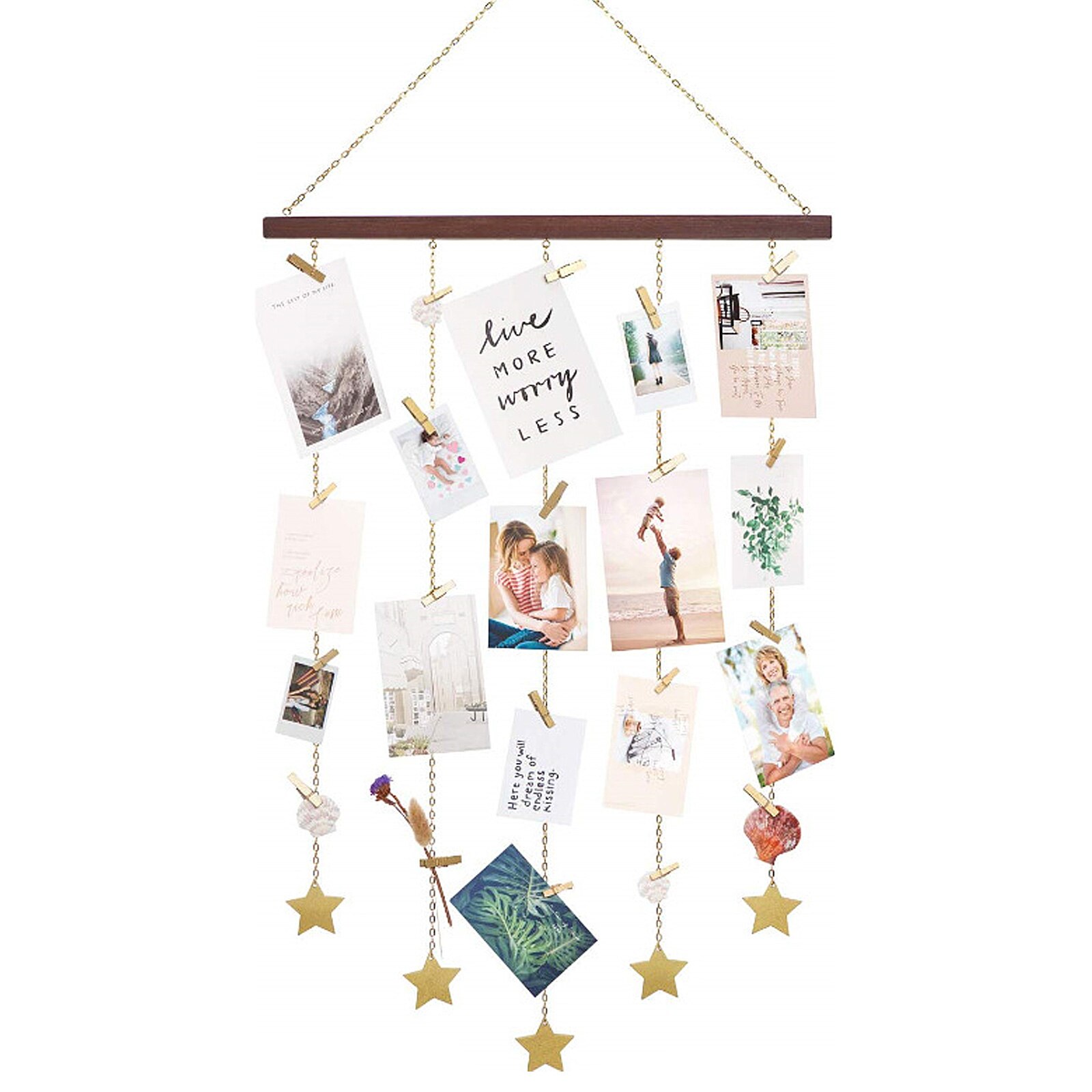 Solid Wood Photo Wall Postcard Star Display Rack H... – Vicedeal