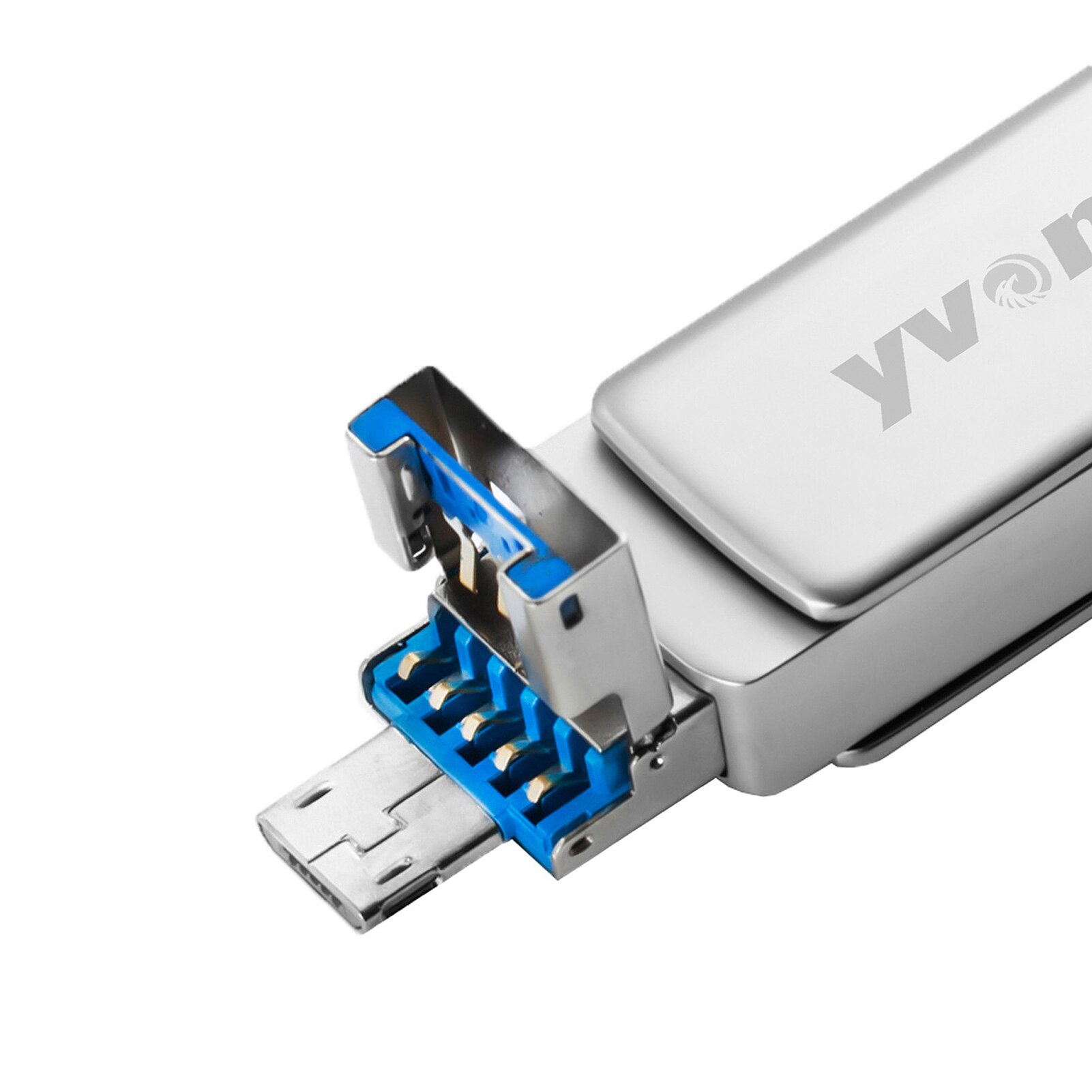 yvonne Y40D usb flash drive USB3.0 High Speed Rotating USB Type-C Micro USB Three Ports OTG u disk for Mobile Phone/PC/Laptop