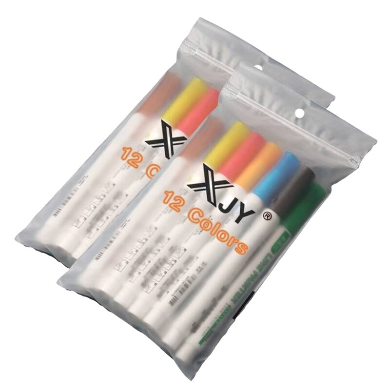 Double Line Outline Pens, 12 Colors Self-Outline Metallic Markers Glitter Writing Drawing Pens for DIY Art Crafts,: 2 set 12 colors D