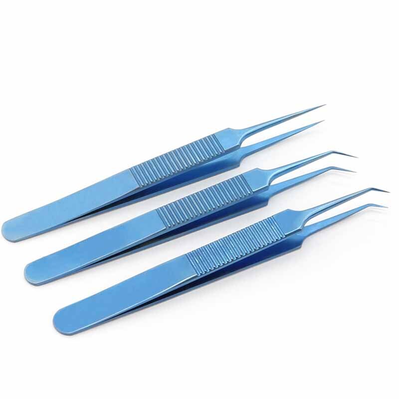 Pinzas para plantar cabello de aleación de titanio, herramienta de instrumento para implante de cabello