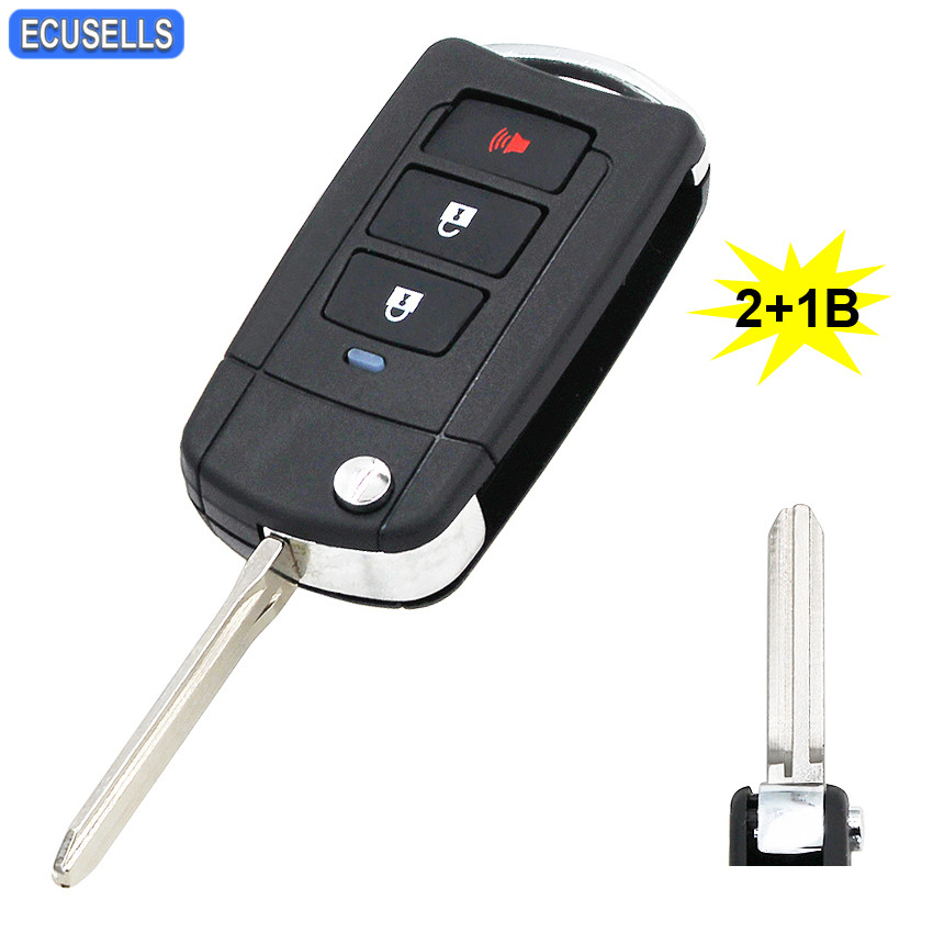 2+1/3 Button Replacement Smart Car Key Shell Smart Remote Key Housing Case Fob for Toyota Uncut Blade