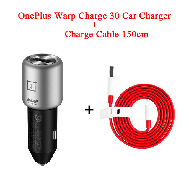 Original OnePlus Warp Charge 30 Car Charger EU UK Input 12V 24V 4.5A Output 5V 6A Max For OnePlus 5 / 5T / 6 / 6T / 7/7pro: Add 150cm Cable