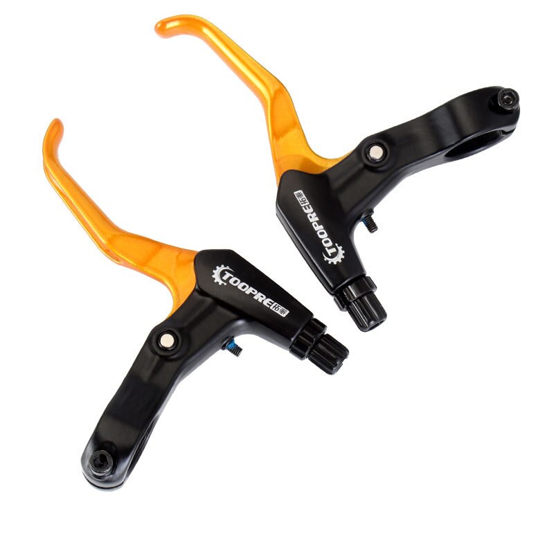 1 Pair Ultralight Aluminum Alloy Bicycle BMX Brake Handle MTB Mountain Bike Cycling Brake Levers V/Disc Brake Lever: Gold