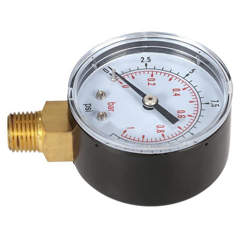 0~1bar 50mm Water Pressure Gauge Meter 1/4 inch NPT Thread Manometer TS-50-15psi