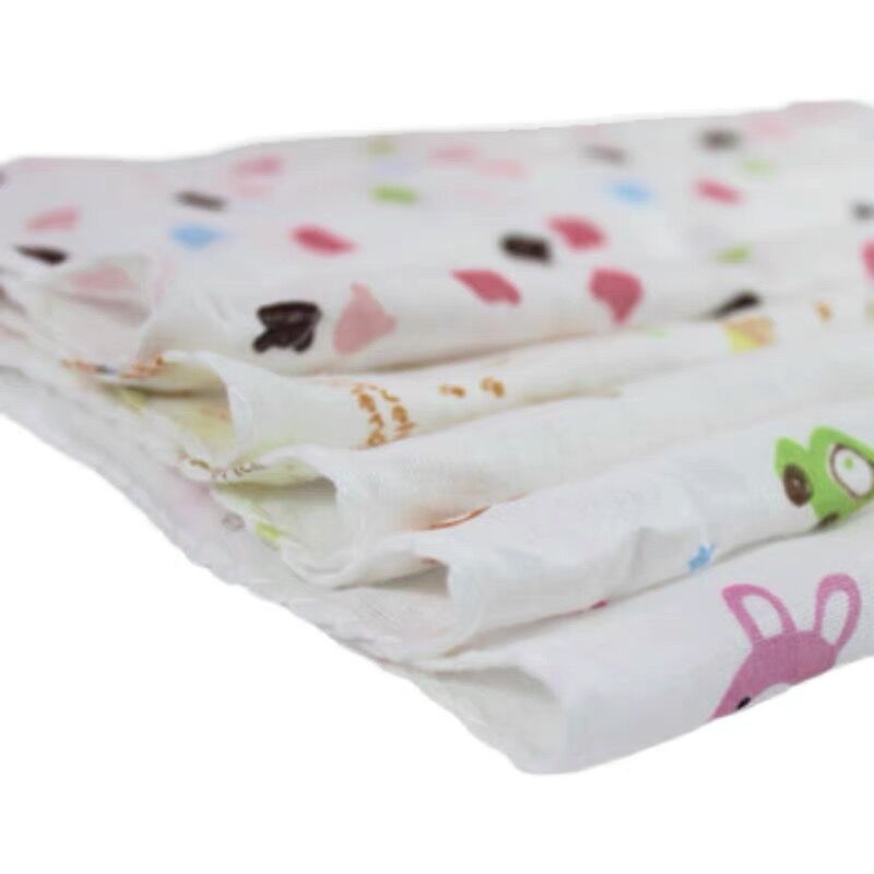 10 Stk/partij Slabbers 2-Lagen Gaas Speeksel Handdoek Baby Zakdoek Cartoon Baby Slabbetjes Spuugdoekjes