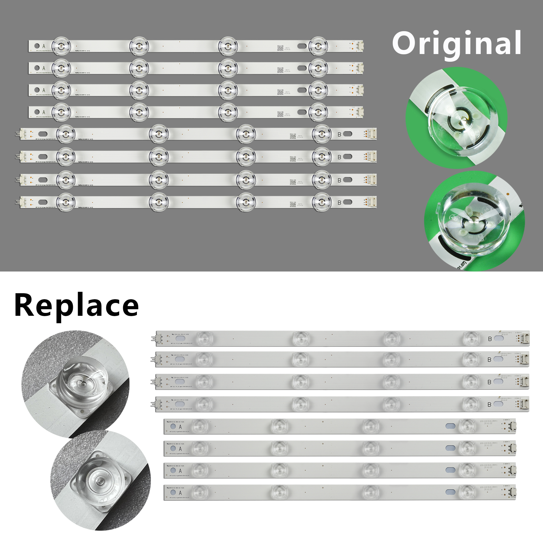 Barra de tira LED de matriz de retroiluminación de TV para 42LB580V 42LB5500 42LB6500 42LB650V 42LB551V 42LB552V 42LY310Ca 42LY310C 42LB5300