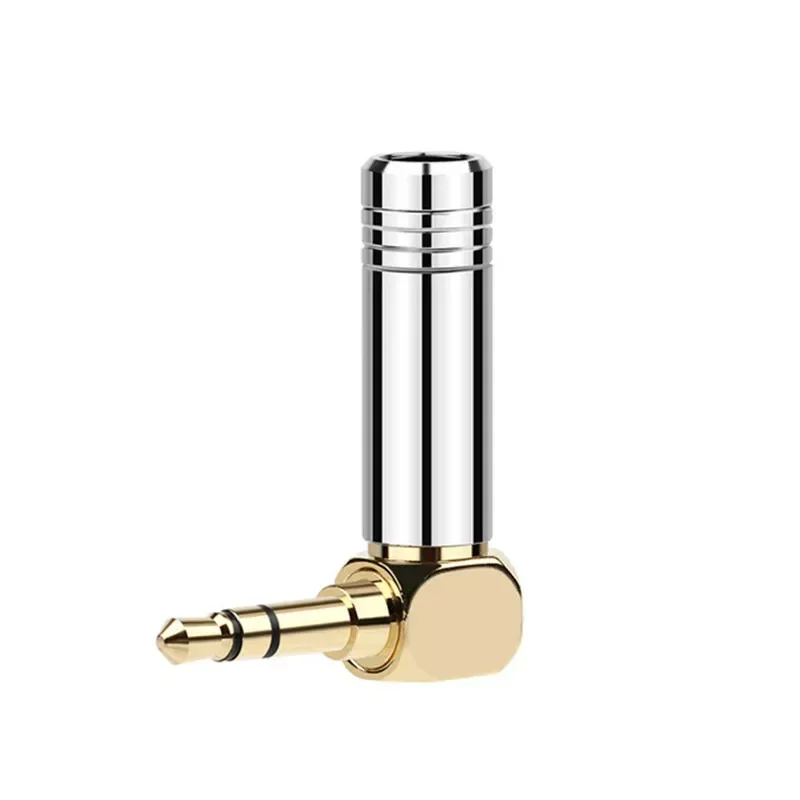 Audio Jacks 3.5mm Jack 3 5 Headphone Plug 90 Degree 3 Pin 3.5 Connector Consumer Electronics Right Angle Speaker Terminal: YELLOW / Bundle 1