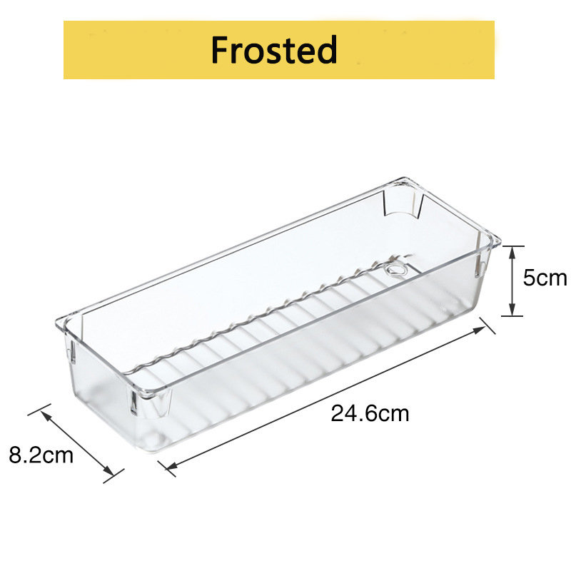Clear Drawer Organizer Transparent Drawer Divider Storage Box Bins Case for Utensil Cosmetic Groceries Kitchen Tableware: Red