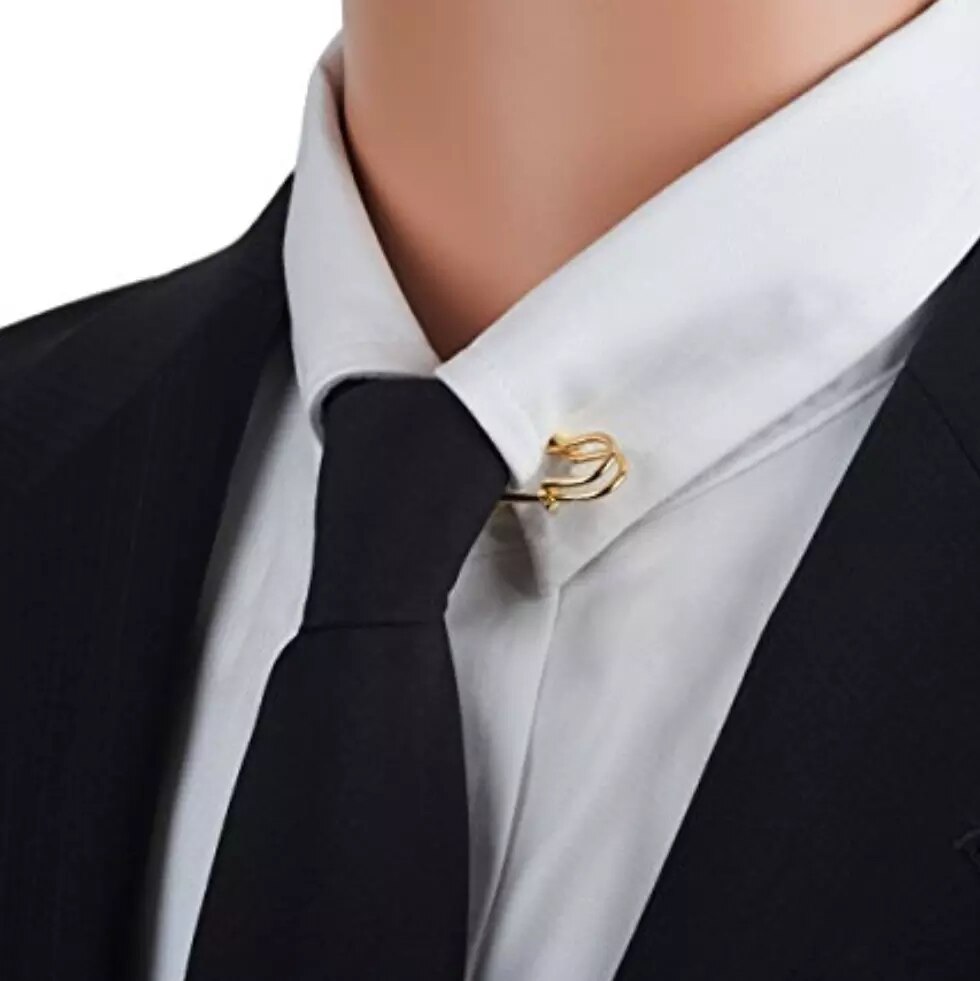 3PCS Dress Shirt Collar Pin Safety Pin Collar Stay Collar Stiffener Wedding Wear Lapel Pins