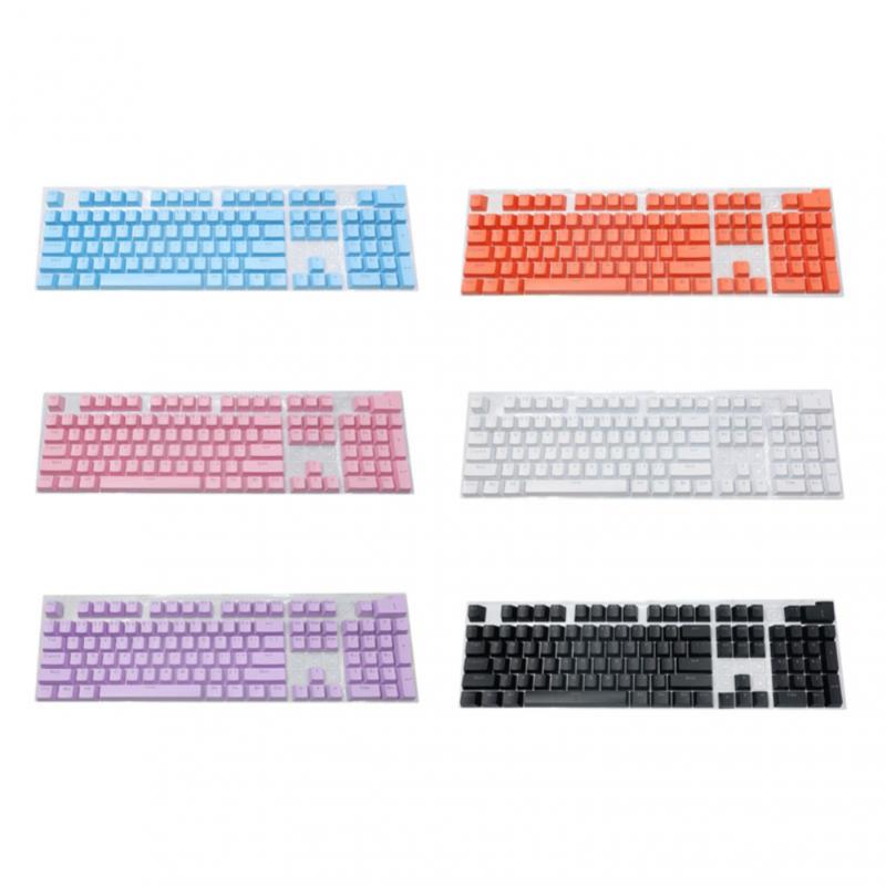 Black Pink Purple Blue Mechanical Keyboard Key Cap 104 Keycap ABS Transparent Key Cap For Gaming Mechanical Keyboard MX Keycaps