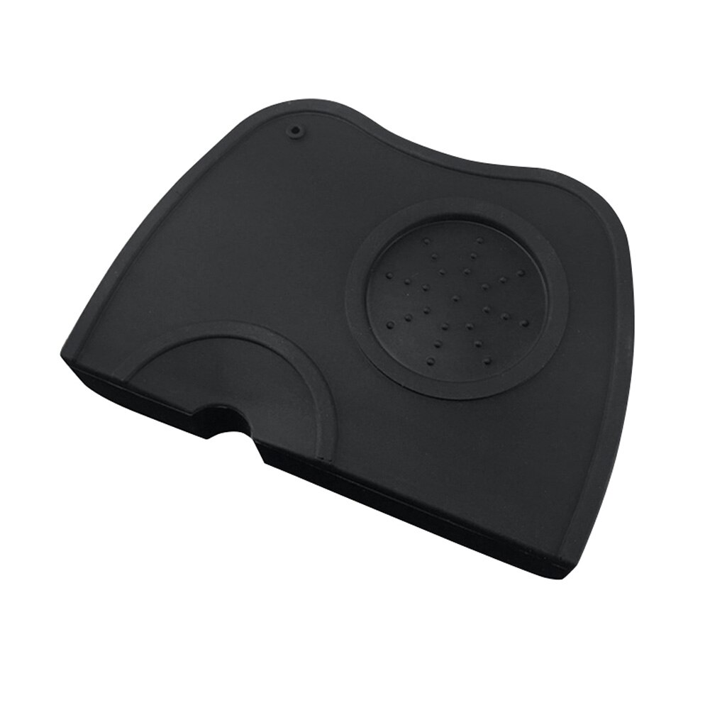Silicone Coffee Tamper Mat Slip-Resistant Pad Home Coffee Tea Tools Espresso Tamper Mat JAN88: black  large