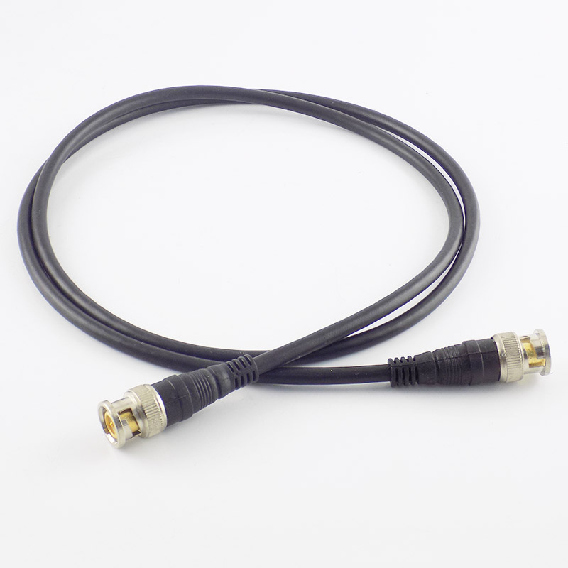 Adaptador BNC macho a macho de 0,5 M/1M/2M/3M, Cable conector, enchufe M/M para cámara CCTV, vídeo de doble cabezal de seguridad para el hogar