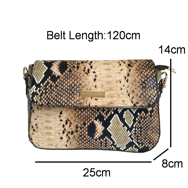 FUNMARDI Snake mujer bolsa correa de cadena bolsos de hombro pequeños bandolera para mujeres PU bolso de cuero mujer WLHB1790