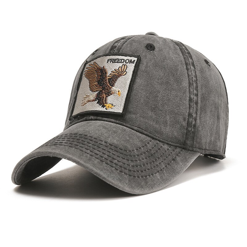 Retro Volwassen Geborduurde Eagle Baseball Cap Mannen En Vrouwen Caps Outdoor Straat Zon Hoeden: 4