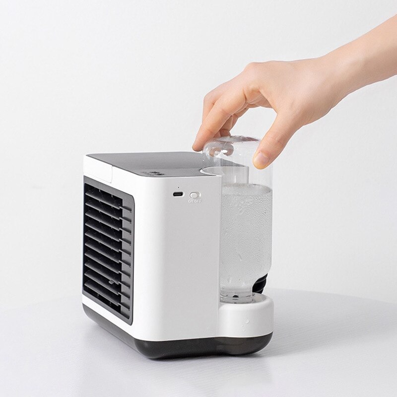 Usb Charging Negative Ion Air Conditioning Fan Desktop Air Cooler Small Mini Water Cooling Fan
