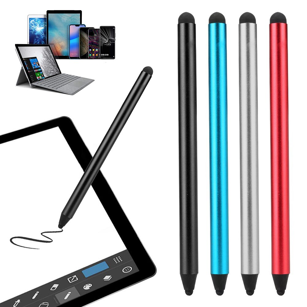 Dual tips kapacitiv stylus pen touch screen tegnepen til iphone mobiltelefon til samsung smartphone tablet pc
