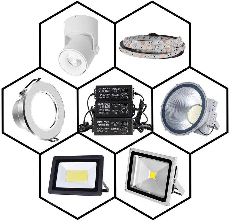 1PCS AC/DC 4V-24V 1.5A Adjustable Power Adapter US/EU Display Screen Speed Control Volt Regulated Power Supply Universal Charger