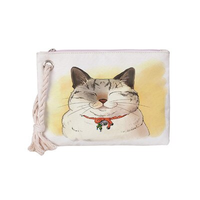 Crowdale Small Teen Girls School handbags for Women Thick rope printing hangbag novelty cats printing handbags 26cm*19cm: S-sn167