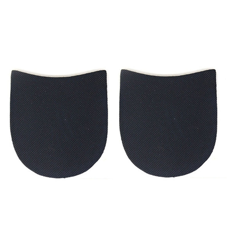Diy Pad Klassieke Slijtvaste Vervangen Schoenzool 1 Paar Anti Slip Beschermende Half Zolen Reparatie Hak Zool Schoen accessoires: Black