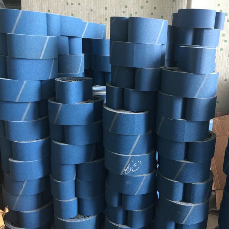 1 stk blåt slibebånd 100 korn sandpapir 610*100mm slibebånd til båndsliber polerbånd slibeværktøj