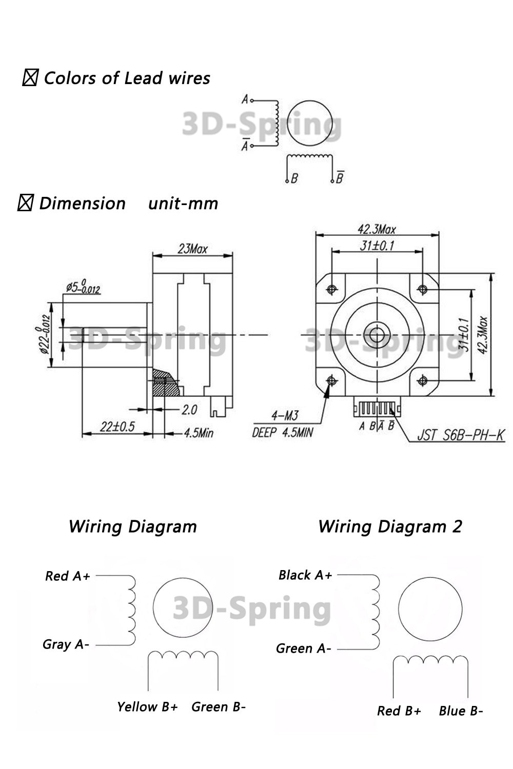 Titan Extruder Stappenmotor 4-lood Nema 17 22mm 42 motor 3D printer extruder voor J-head bowden 12 V 1A 16N. cm