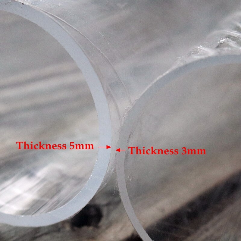 2 st  od 90mm x  id 80mm/84mm x längd 50cm akrylrör genomskinligt akvarium tillbehör plexiglasrör trädgårdsvattenrör: 3mm tjocklek
