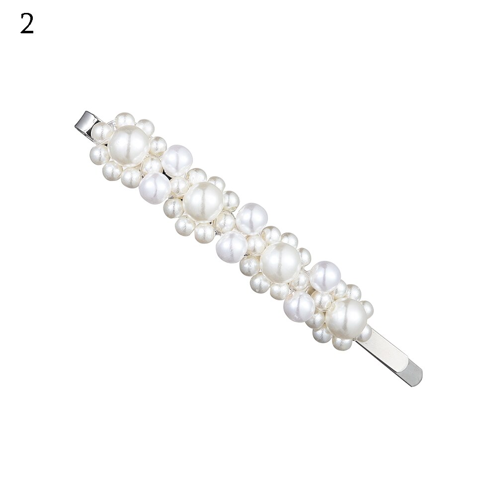 Pinza para el pelo con perlas para mujer, pasador a presión de coreano , horquilla, accesorios de peinado: Style2