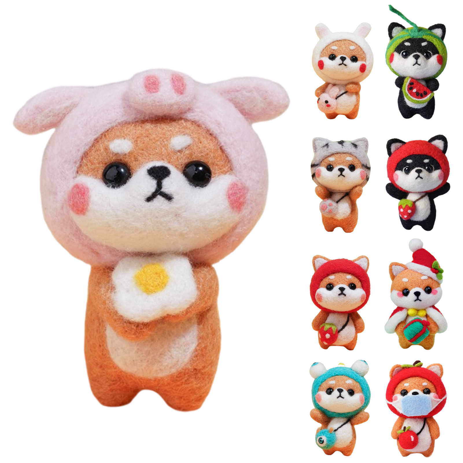 Needle Felting Kit Beginner Wool Felting Kit Wool Needle Felting DIY Beginners Kit DIY Dog Wool Felting Cute Animal As