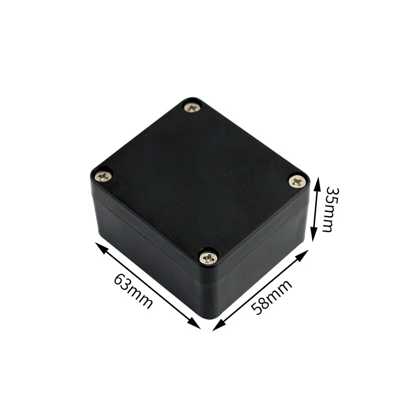 Black Outdoor Waterproof Enclosure Plastic Box Electronic Project Instrument Case Electrical Project Box Junction Box Housing: 63-58-35
