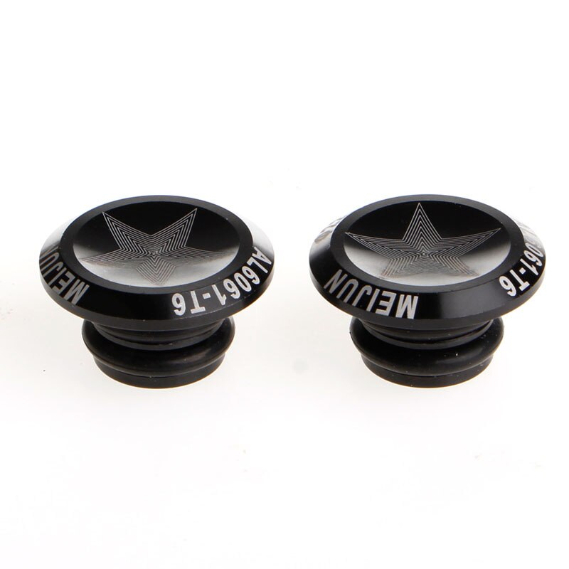 Bike MTB Mini Aluminum Alloy Grip Handlebar Bar End Plugs Stoppers Caps For most bike/ bicycle handlebars: Black