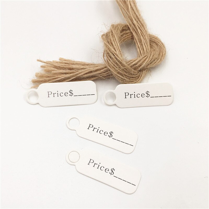 500 stks/partij Prijskaartje Kleine Maat Hang Tag Verpakking Label Fles Vorm Voor Kleding Kledingstuk Decoratie Prijs Label + 500 stuks Snaren
