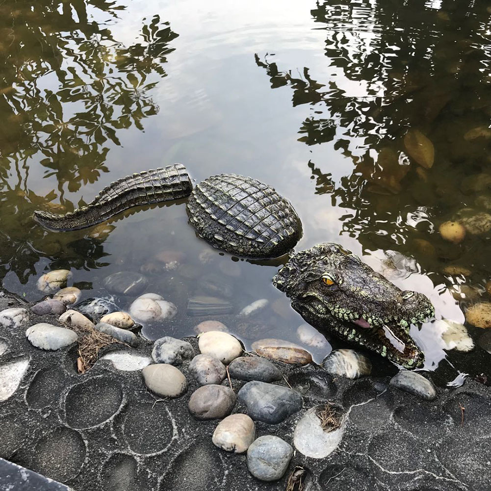 3 Stks/set Kunstmatige Drijvende Hars Krokodillen Voor Vijver Water Tuin Decoraties Ornamenten Hfing
