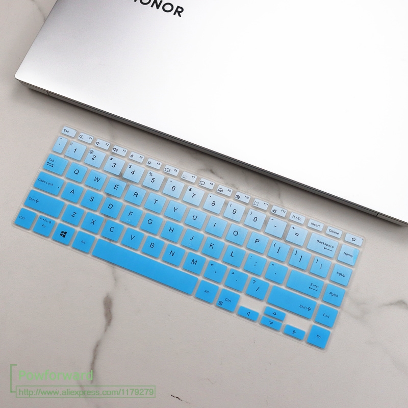 for Asus Zenbook Q407I Q407 Vivobook S433 S433F S433FA S433FL UM433IQ US Layout Silicone Keyboard Protector Skin Cover: fadeblue