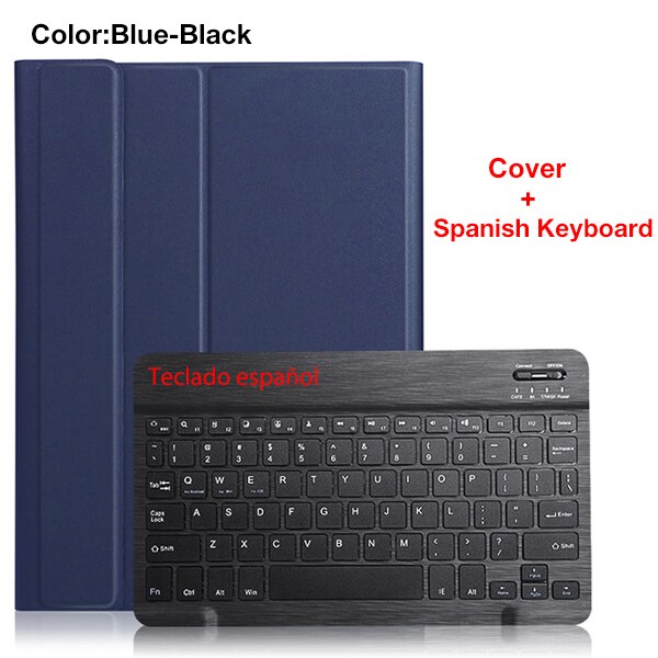 Keyboard Case for Lenovo Tab M10 TB-X605F TB-X605L Removable Detachable PU Leather Bluetooth Keyboard Cover