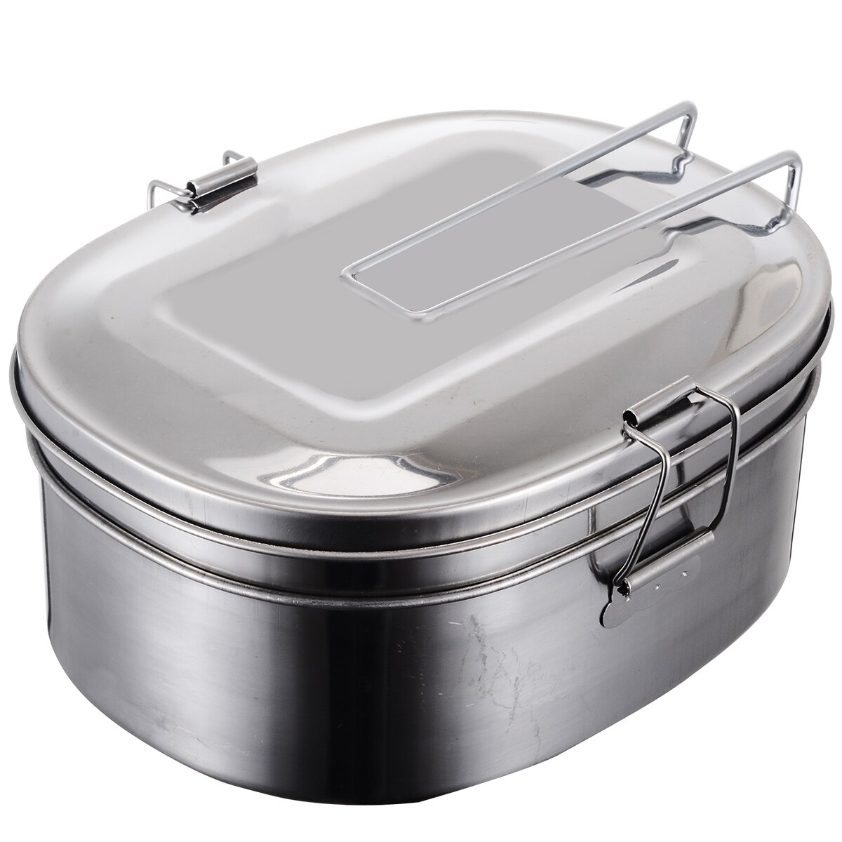 Double Layer Student Lunch Box Square Stainless Steel Bento Box Case Food-grade Large Capacity Office School Food Container
