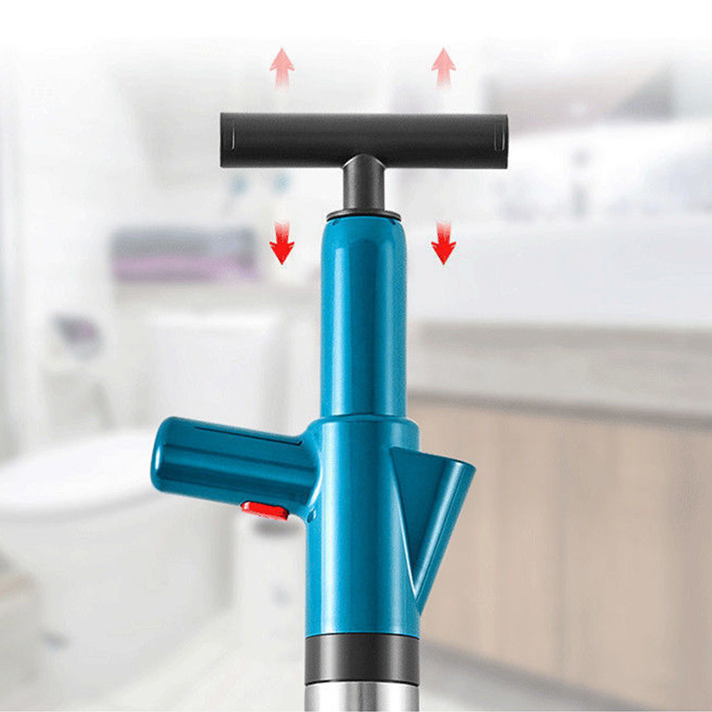 Sewer Dredge Toilet Plungers Drain Pipe Dredge Toilet High Pressure Air Drain Blaster Cleaner Powerful Manual Cleaning Clogs D