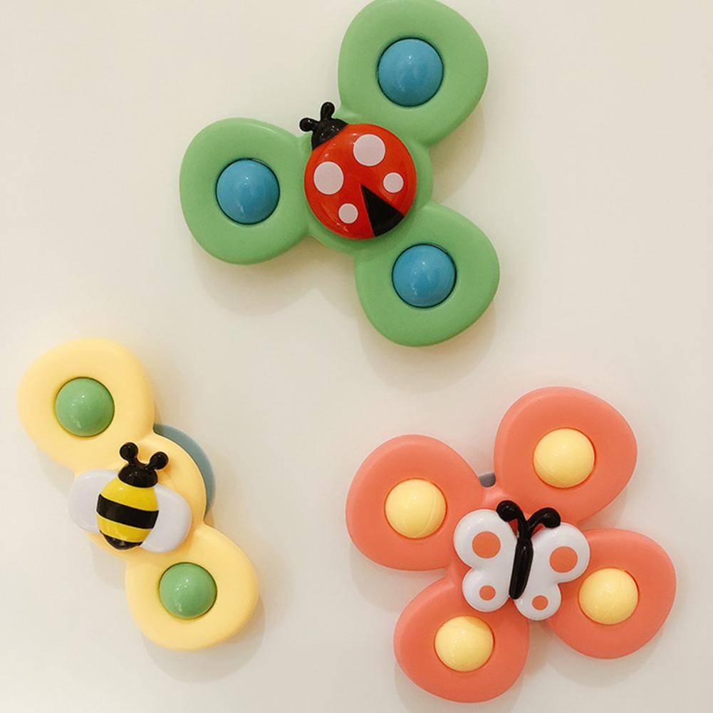 1 Set trottola giocattolo plastica leggera interessante ventosa giocattolo giocattoli da bagno per bambini Spin Sucker Top Spinner giocattolo sicuro