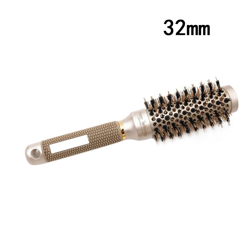 15/32/43/53mm Salon Styling Tools Round Hair Comb Hairdressing Curling Hair Brushes Comb Ceramic Iron Barrel Comb: J057768