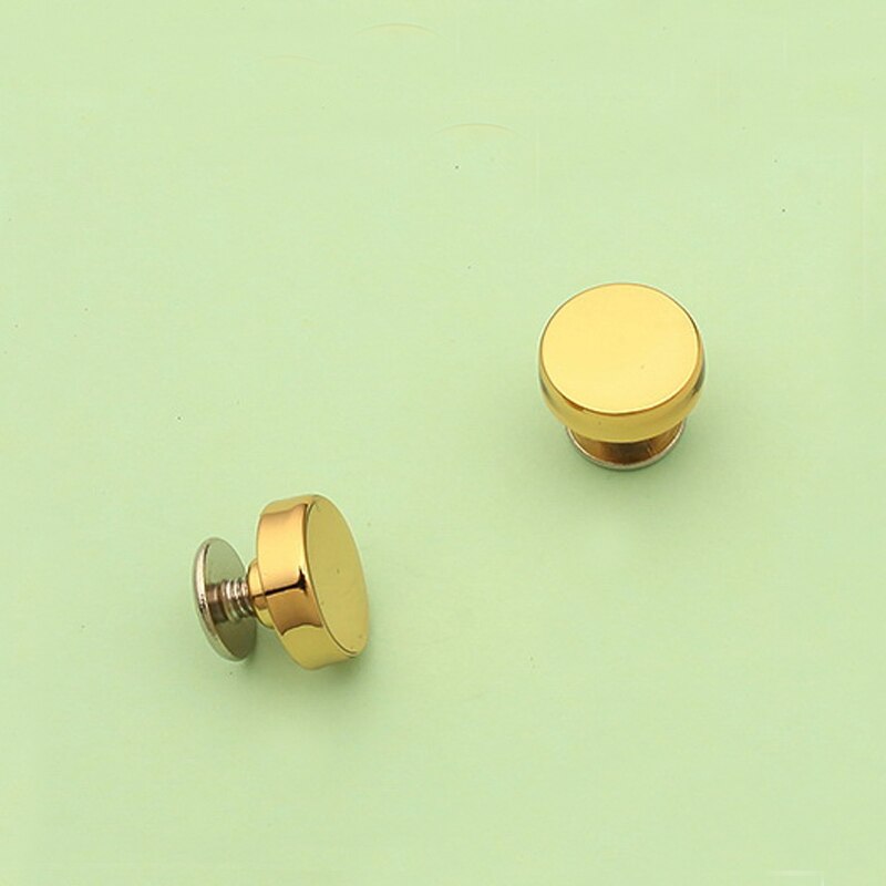 50 stuks 10*2.5mm knop ronde kop klinknagel stud voor schoenen, DIY 100% koper goud metalen schroef klinknagel