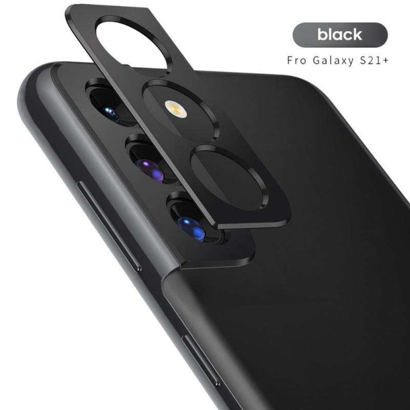Metal Protector Film Protection Case Aluminum Alloy Ring Cover Rear Camera Lens Protection Cover For Samsung S21 Plus S21 Ultra: S21 Plus black