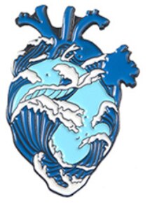 Cartoon Fun Hart Modeling Emaille Broche Oceaan Walvis Spray Bloem Vlinder Liefde Ogen Tekening Schakelaar Legering Badge Pin Sieraden: Style 3