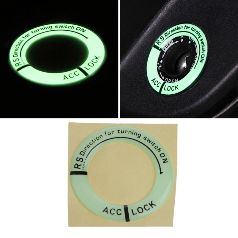 Pegatinas brillantes para coche, llaveros, agujeros, cubierta de interruptor de arranque lumínico, calcomanía para motocicleta, estilismo para coche