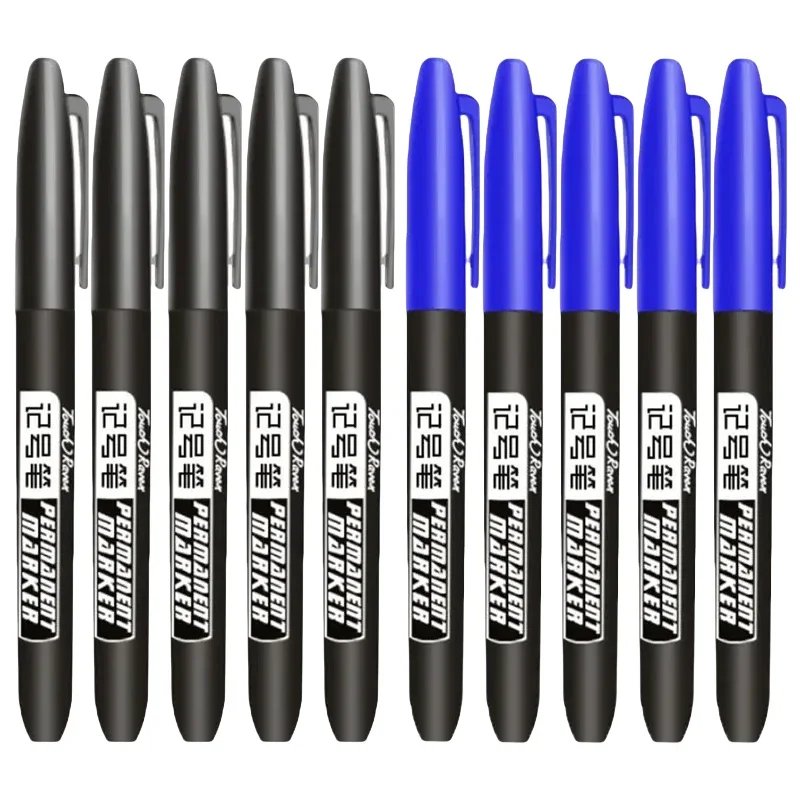 20-1Pcs Permanent Marker Pen Manga Drawing Markers Black Blue Red Ink Sketch Pens Oil-Based Waterproof Pen Stationery Supplies