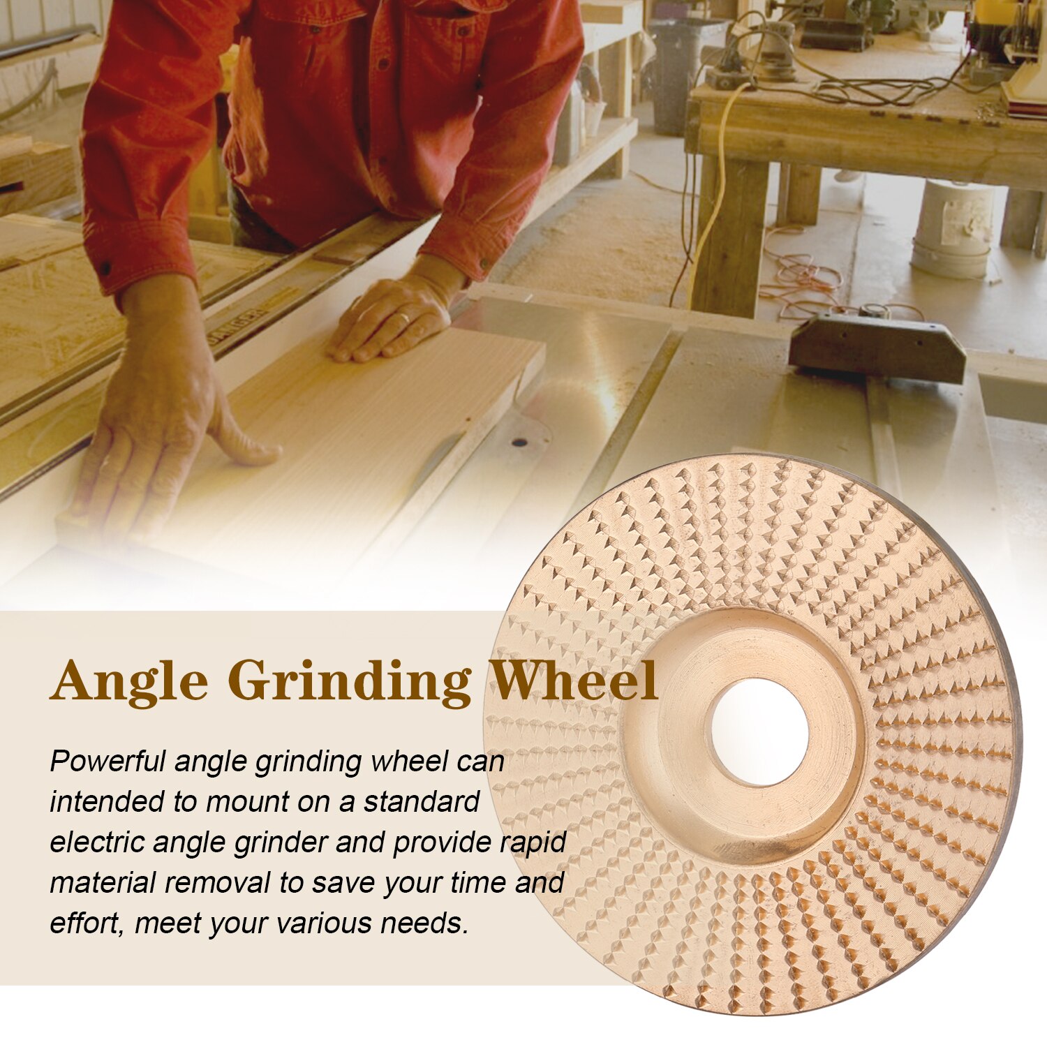 Woodworking Wood Angle Grinding Wheel Sanding Carving Rotary Tool NO.45 Steel Abrasive Disc for Angle Grinder
