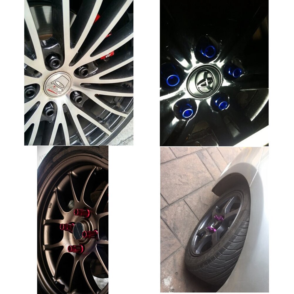 20 stücke 32mm Länge Auto Rad Muttern Hexagon 20mm M12 * 1,25 M12 * 1,5 Radmuttern JDM racing Zubehör Aluminium Kegel Konische Sitz